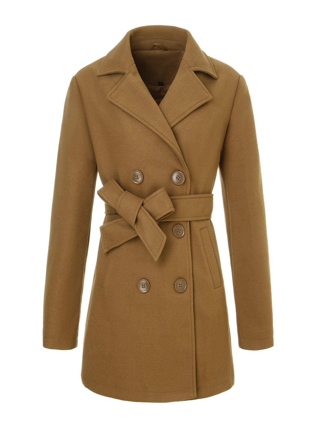 Damen Eleganter Kappenmantel Drune