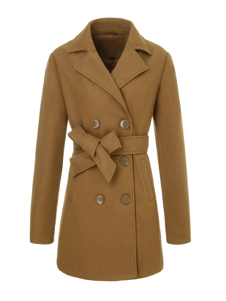 Damen Eleganter Kappenmantel Drune