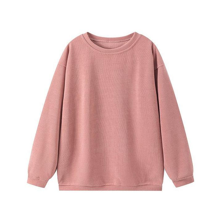 Damen gemütlicher und stilvoller Pullover mit Rippstruktur Drune