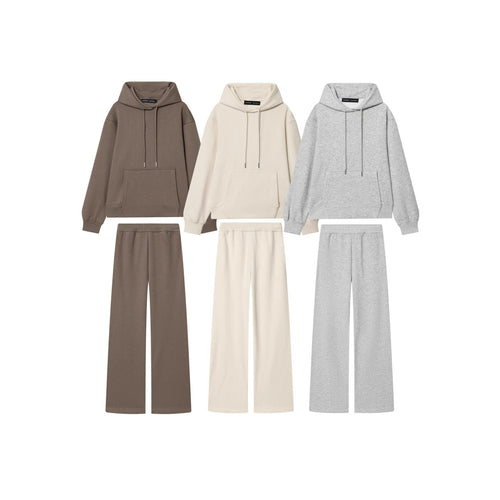 Damen nan Lounge‑Set mit Oversize Hoodie und weitem Sweatpant‑Hose Drune
