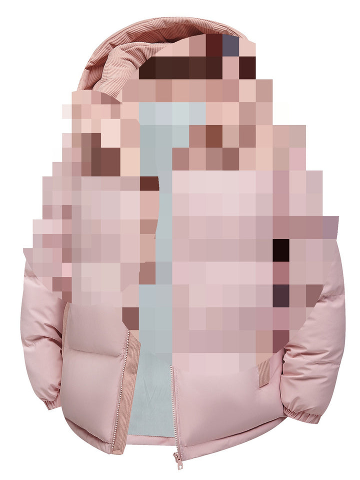 Herren Wattierte Steppjacke mit Cordbesatz, hohem Kragen & Thermofutter Drune