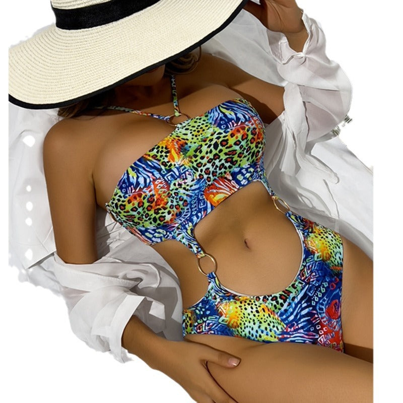 Damen Einteiliger Badeanzug mit modischem Cut-Out-Design Drune