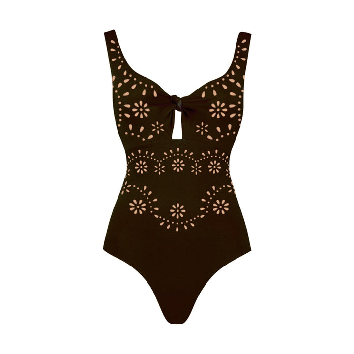 Damen Badeanzug und Rock-Set mit floralem Cut-Out Design Drune