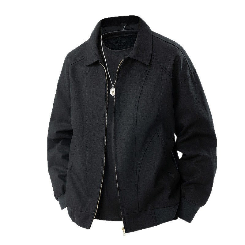 Herren Moderner Blouson mit Hemdkragen, Zwei‑Wege‑Reißverschluss und dezenter Teilungsnaht Drune