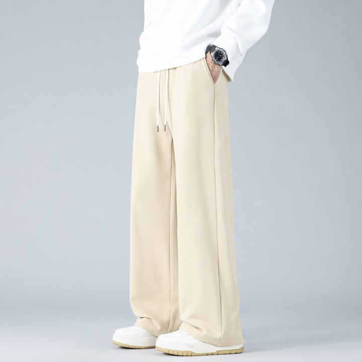 Herren Weite Oversize-Baggy-Loungehose mit Tunnelzugbund und fließender Jersey‑Qualität Drune