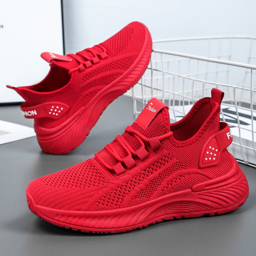 Damen Sportliche Lauf-Sneaker mit atmungsaktiver Mesh-Oberfläche und dämpfender Sohle Drune