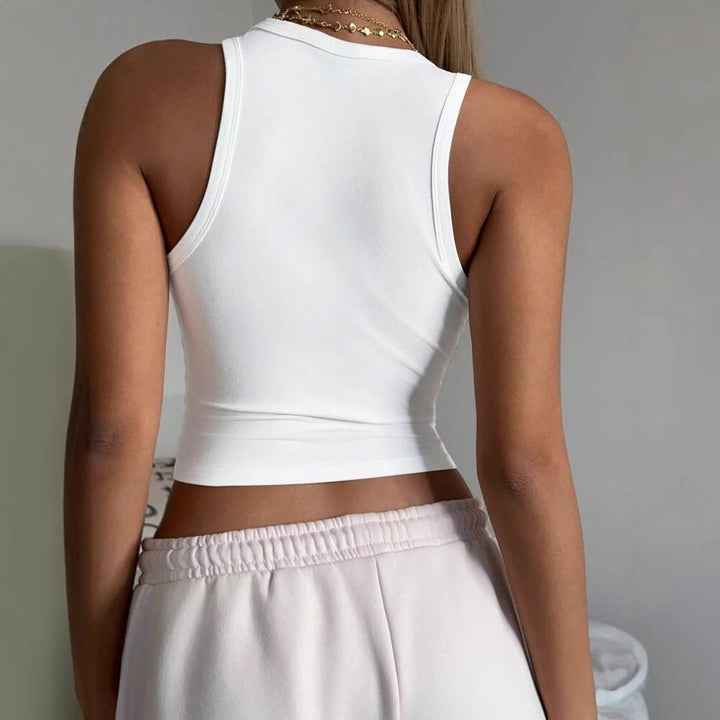 Damen ärmelloses Tanktop mit fröhlichem Kirschmotiv Drune