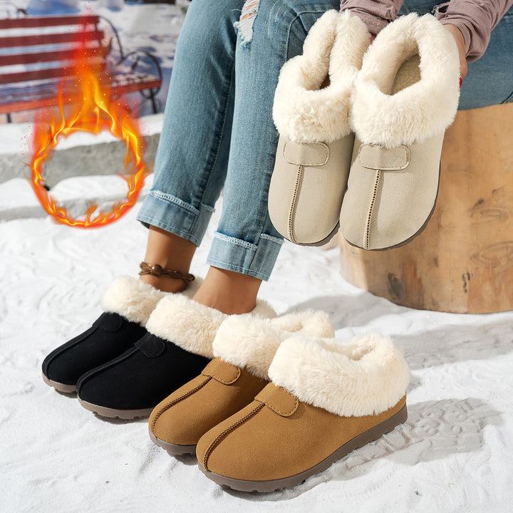 Damen Fuzzy Hausschuhe mit flauschigem Innenfutter Drune