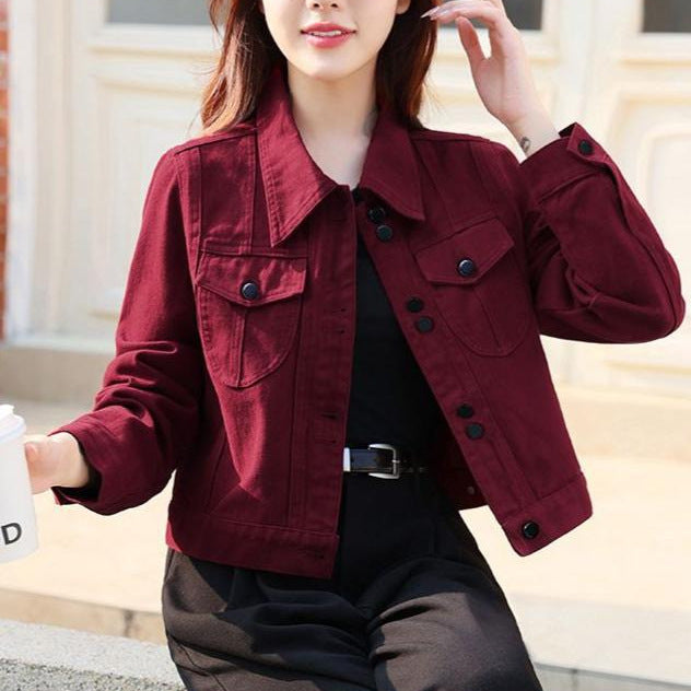 Damen Jeansjacke mit klassischem Schnitt und praktischen Taschen Drune