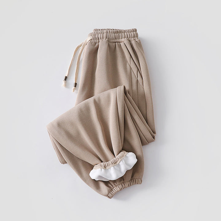 Damen Lässige Jogginghose aus weichem Baumwoll-Mix mit Tunnelzug und elastischen Knöchelbündchen Drune