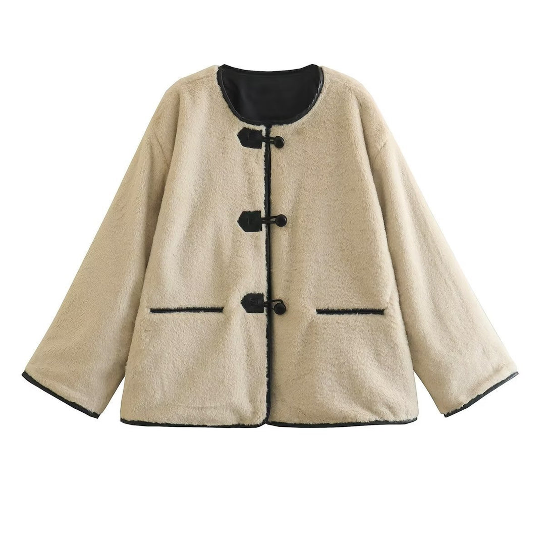 Damen Kuschelige Fleecejacke mit praktischen Taschen Drune