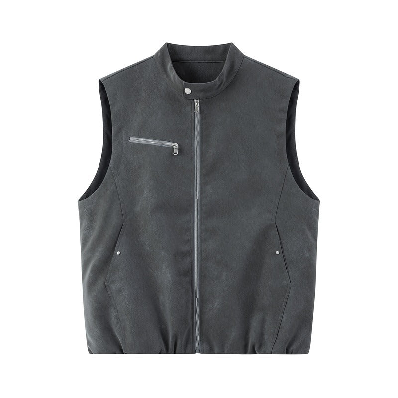 Herren Stylische Lederweste Drune