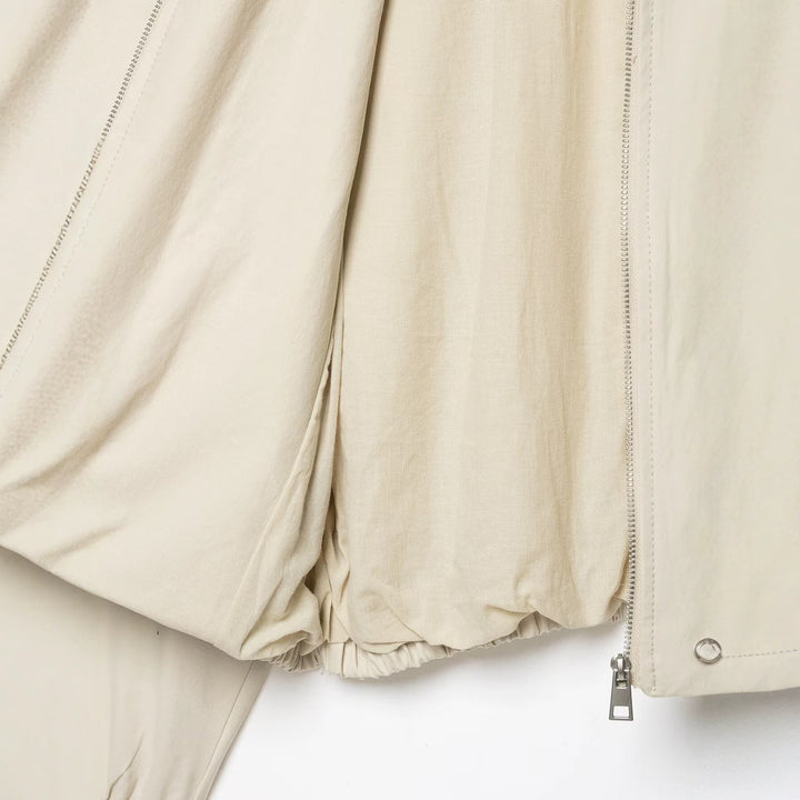 Damen Cropped-Bomberjacke im Boxy‑Schnitt mit Stehkragen, elastischem Saum und Kontrastpaspel Drune