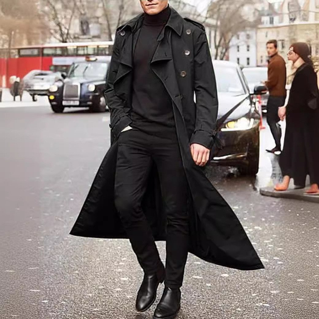 Herren Langer Trenchcoat Drune