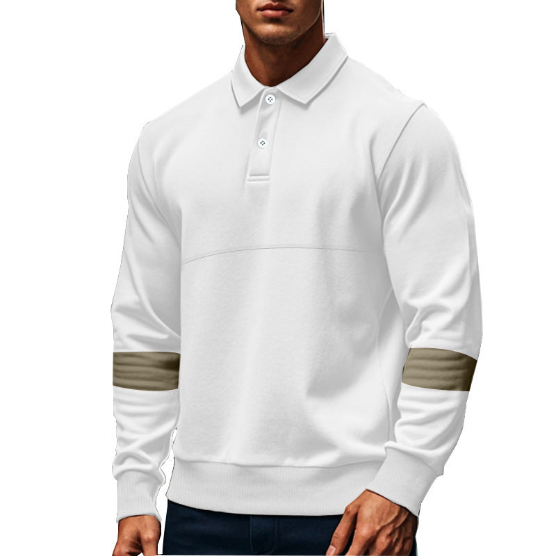 Herren Polo Sweatshirt mit modernem Design und kontrastierenden Ärmelakzenten Drune