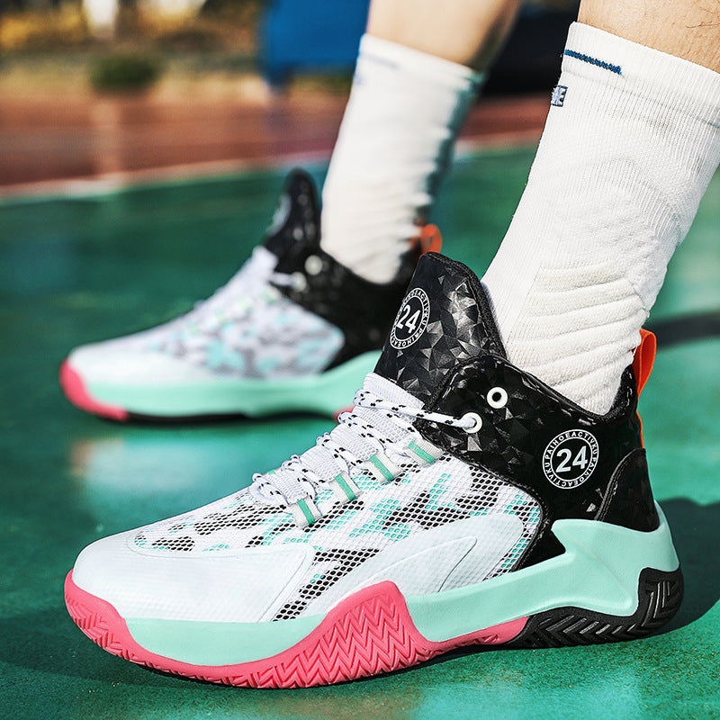 Herren High-Top Basketball-Sneaker mit verstärkter Zehenkappe, stabiler Fersenstütze und multidirektionaler Traktionssohle Drune