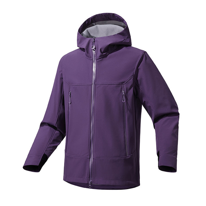 Damen Atmungsaktive Softshell‑Kapuzenjacke mit wasserabweisender Membran und Zwei‑Wege‑Reißverschluss Drune