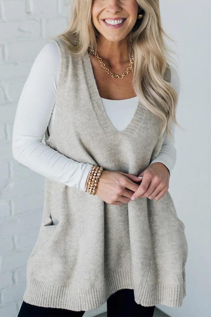 Damen Oversized Strickpullover Drune