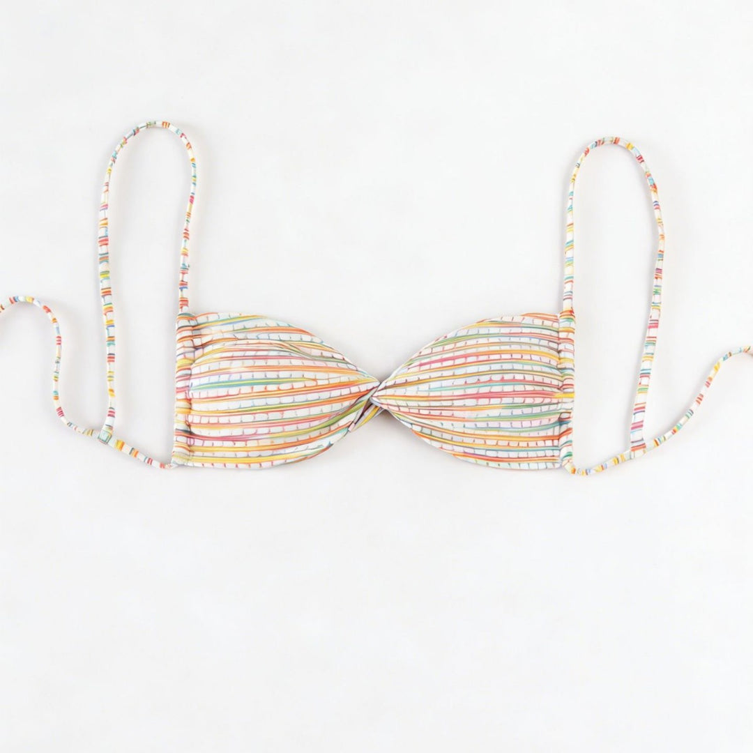 Damen Bandeau-Bikini mit bunten Perlendetails Drune
