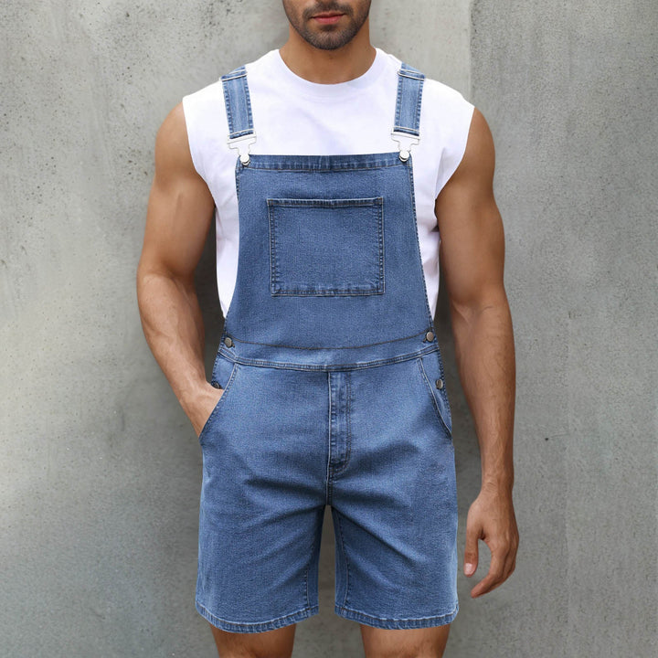 Herren Lässige Denim-Latzhose Drune