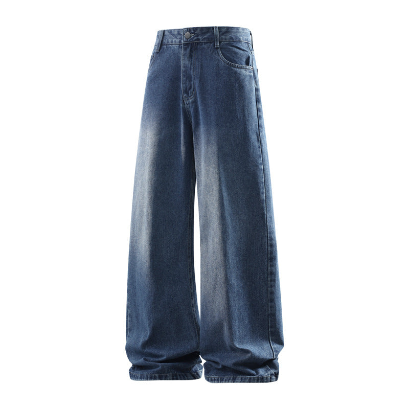 Damen Weite hochtaillierte Baggy-Jeans im Vintage-Look mit extra weitem Bein Drune