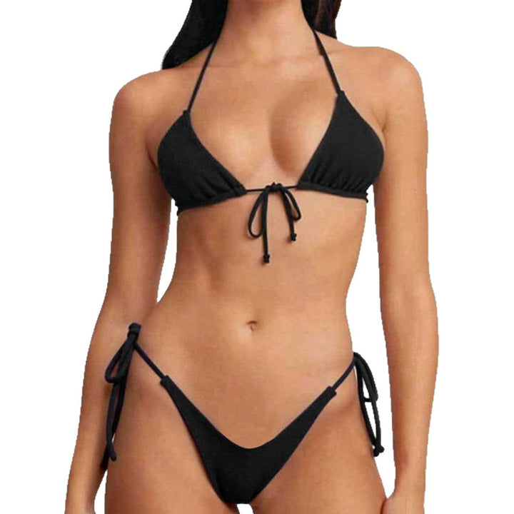 Damen Triangel-Bikini mit verstellbaren Bindebändern Drune