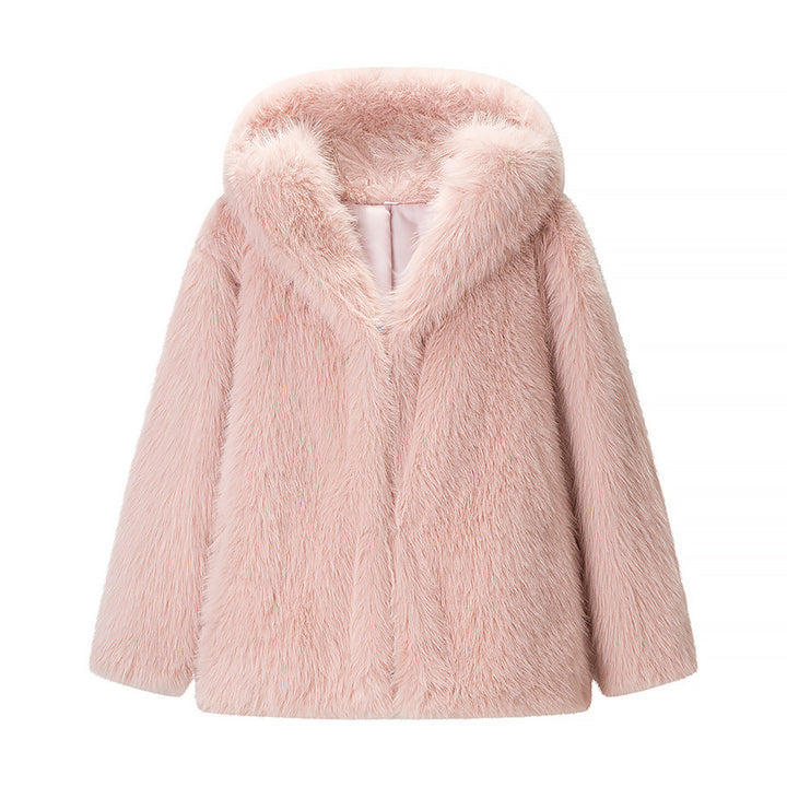 Damen Kurzjacke aus Kunstpelz mit voluminösem Schalkragen und Oversize-Silhouette Drune