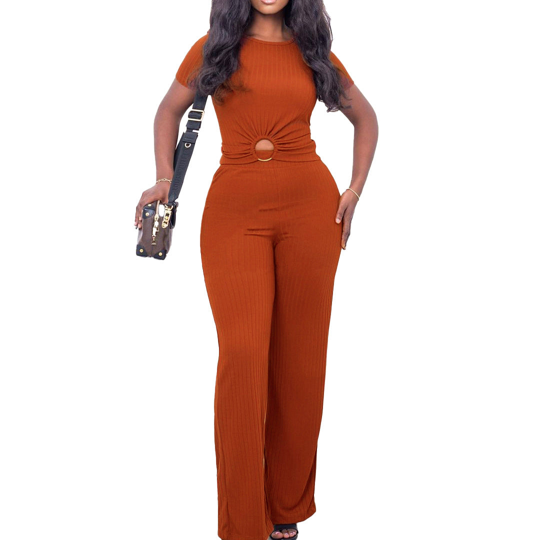 Damen Jumpsuit mit hoch geschnittenem Design und modischem Schlitz Drune