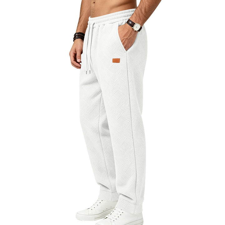 Herren Texturierte Jogginghose mit elastischem Bund und Kordelzug Drune
