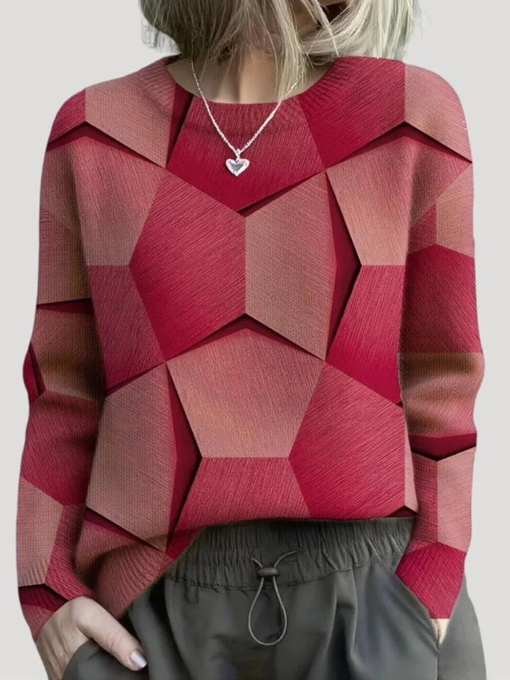 Damen Gemusterter Pullover