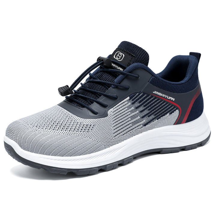 Damen nan leichter atmungsaktiver Strick-Walking-Sneaker mit Schnellzug-Kordel und gedämpfter EVA-Zwischensohle Drune