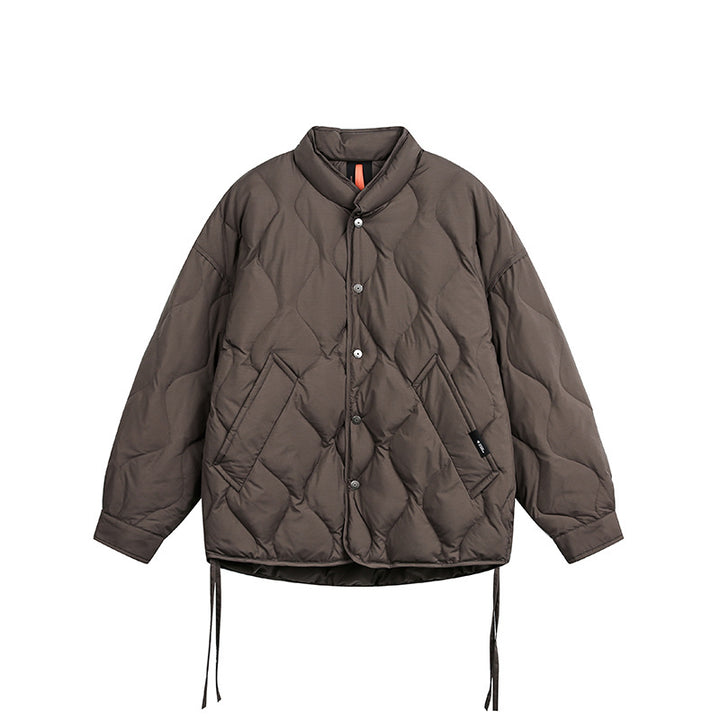 Herren Kurze gesteppte Oversize-Isolationsjacke mit Rautensteppung Drune