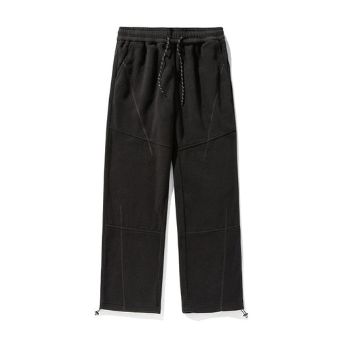 Unisex Weite Fleecehose mit elastischem Bund, Tunnelzug und verstellbarem Beinabschluss Drune