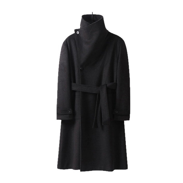 Damen Maxilanger Wollmix‑Mantel mit übergroßem Schalkragen und aufgesetzten Taschen Drune