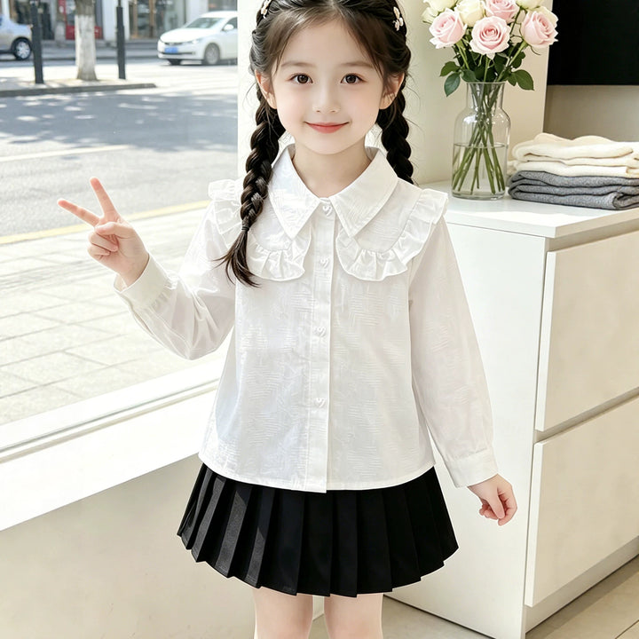 Mädchen Bluse mit Rüschendetails Drune
