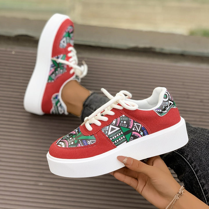 Damen modische Plateau-Sneaker mit auffälligem Design Drune