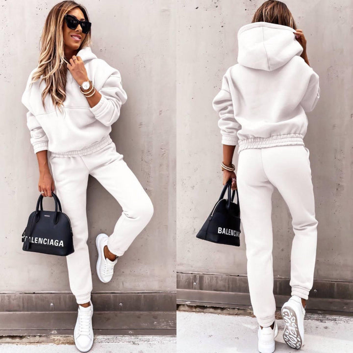 Damen Lässiges Sweatpants-Set mit Oversized-Pullover Drune