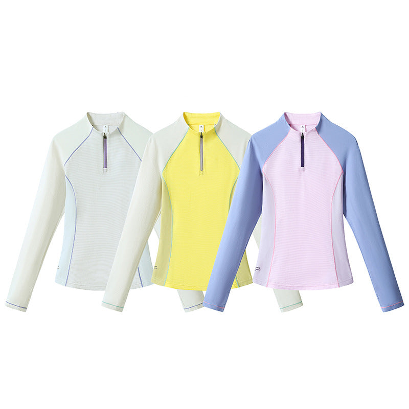 Damen Langärmeliges Funktions-Halbzipshirt mit Raglanärmeln und UV-Schutz Drune