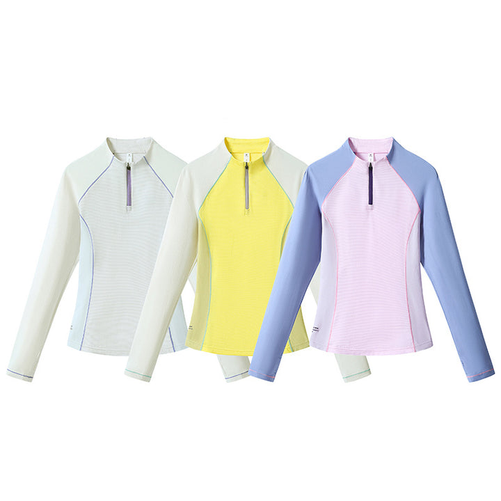 Damen Langärmeliges Funktions-Halbzipshirt mit Raglanärmeln und UV-Schutz Drune