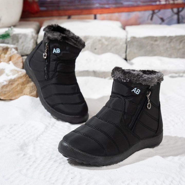 Damen Winterstiefel mit praktischem Reißverschluss und kuscheligem Innenfutter Drune
