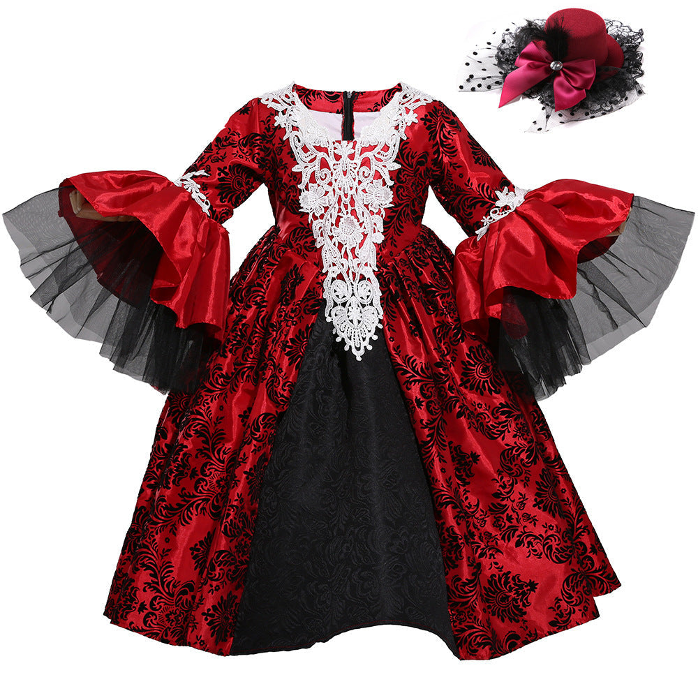 Mädchen märchenhaftes Ballkleid mit Rüschendetails Drune