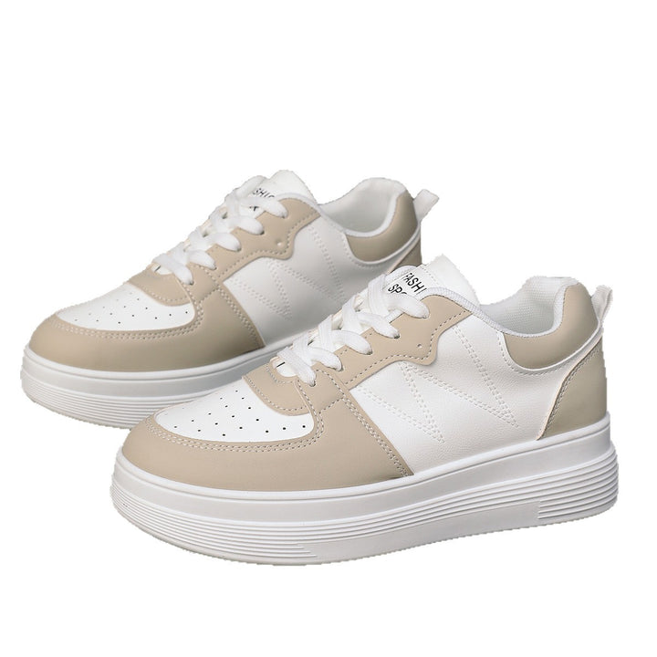 Damen Chunky-Sneaker mit erhöhtem Plateau, perforierter Zehenpartie und gepolstertem Schaft Drune