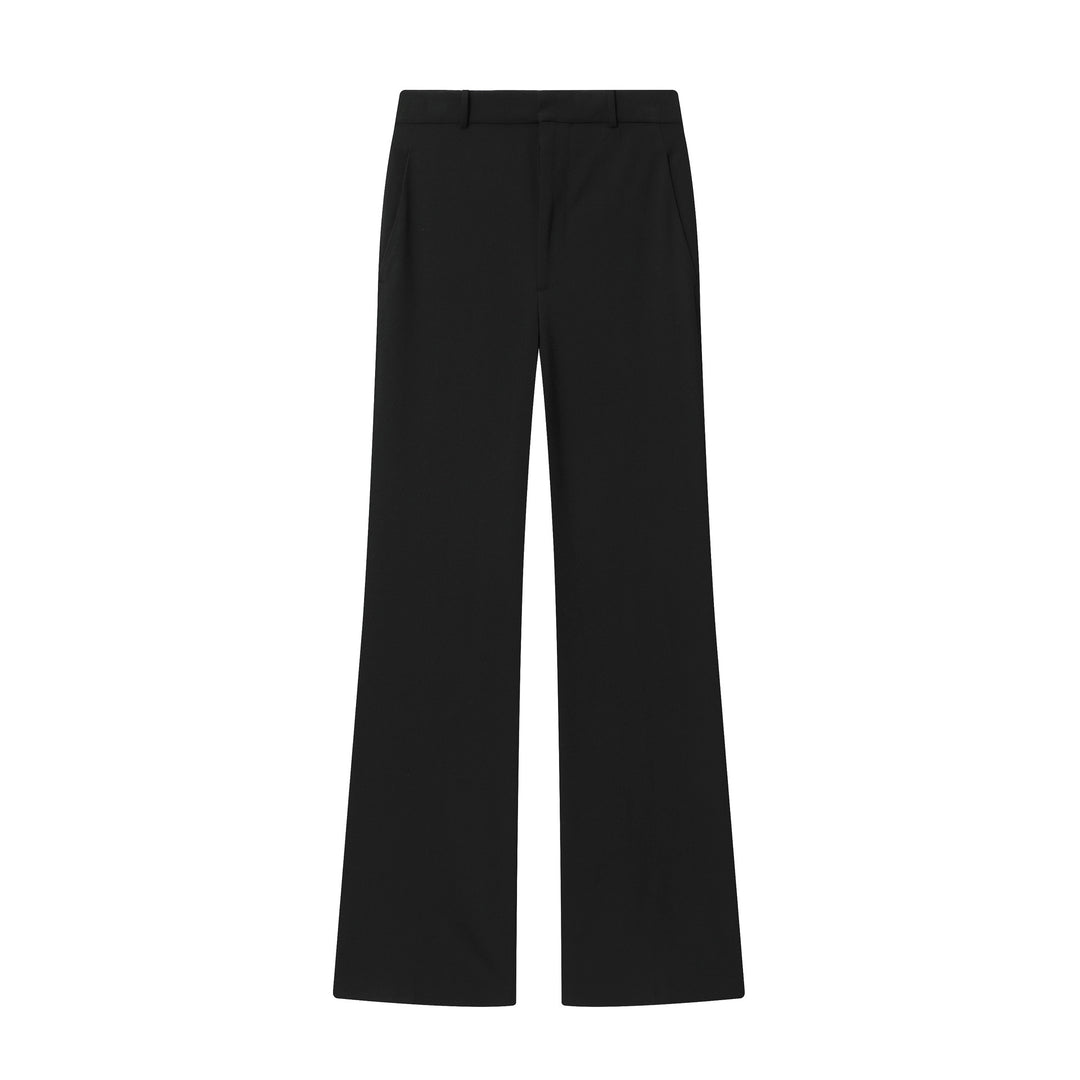 Damen 10+ hochtaillierte Wide‑Leg Anzughose mit Bügelfalte und verdeckter Verschluss Drune