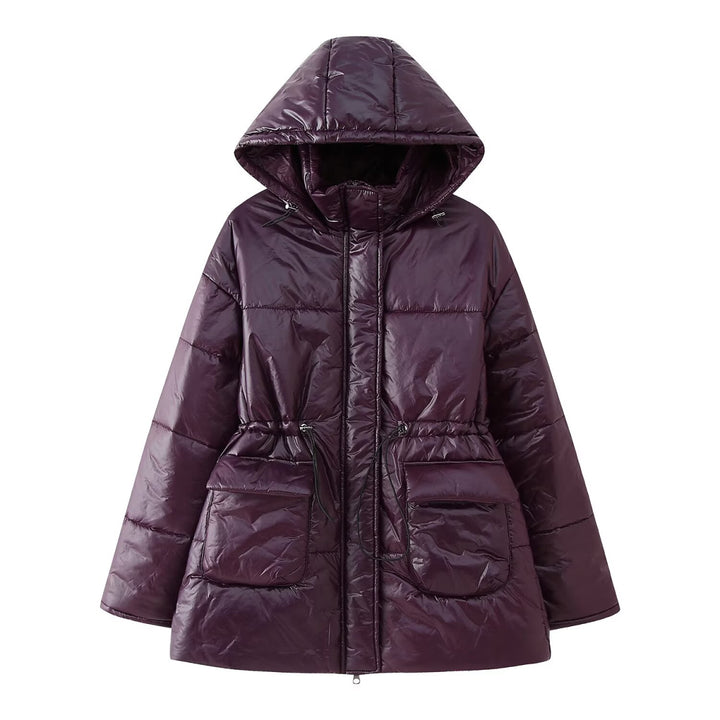 Damen Pufferjacke mit Kapuze und praktischen Taschen Drune