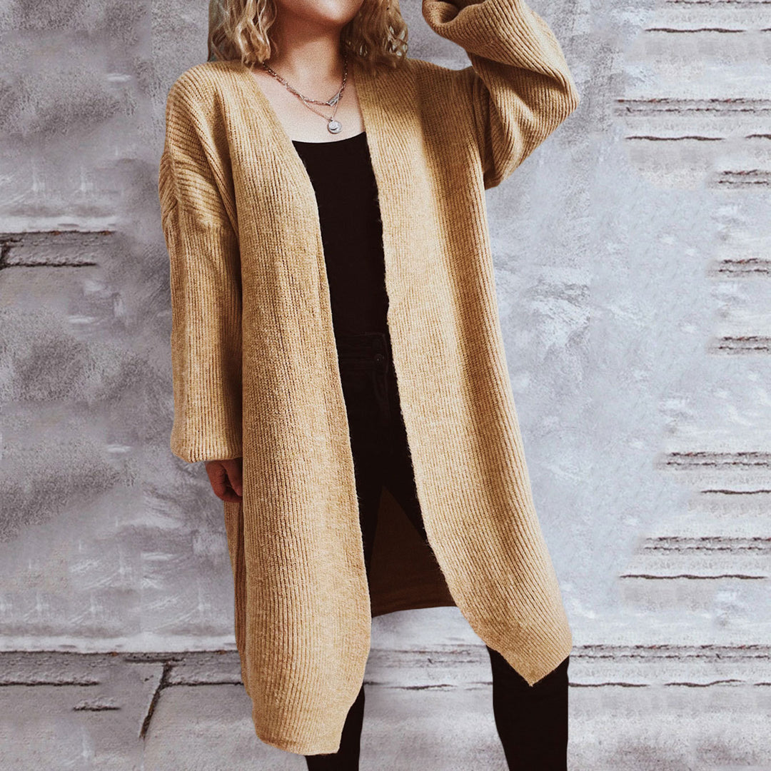 Damen Oversized Strickjacke mit tiefem V-Ausschnitt und weitem Schnitt Drune