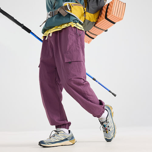 Herren Leichte Utility-Cargo-Hose aus Ripstop mit elastischem Saum und Mehrfachtaschen Drune