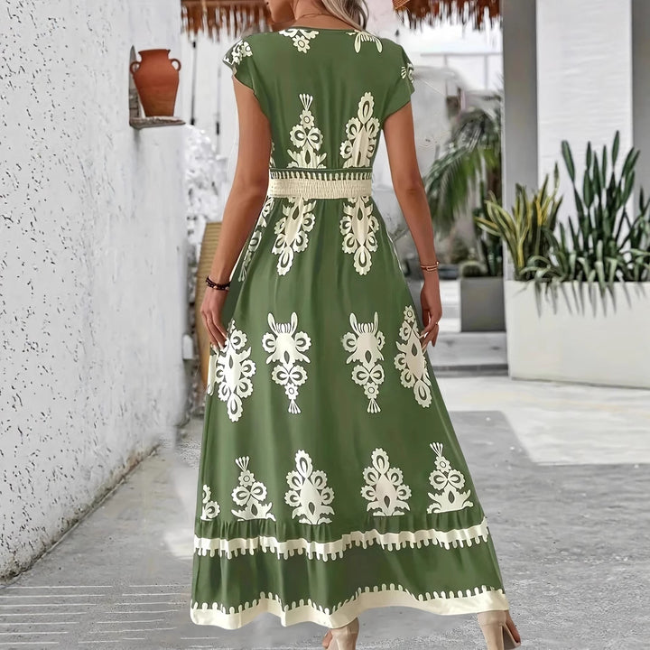 Damen Maxikleid mit elegantem floralen Muster Drune