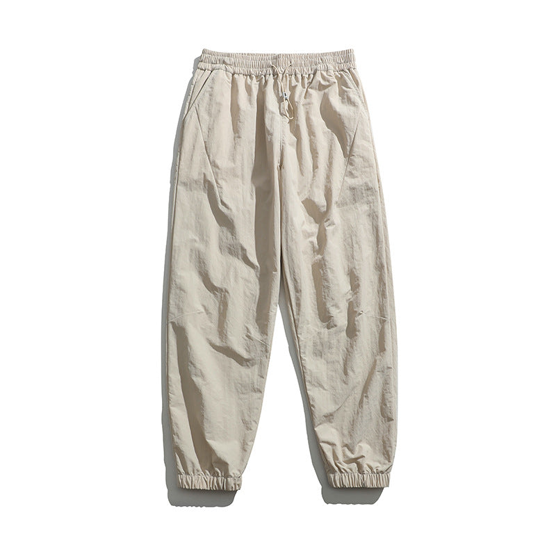 Herren Leichte Nylon-Jogginghose mit elastischem Bund, Kordelzug & gerippten Bündchen Drune