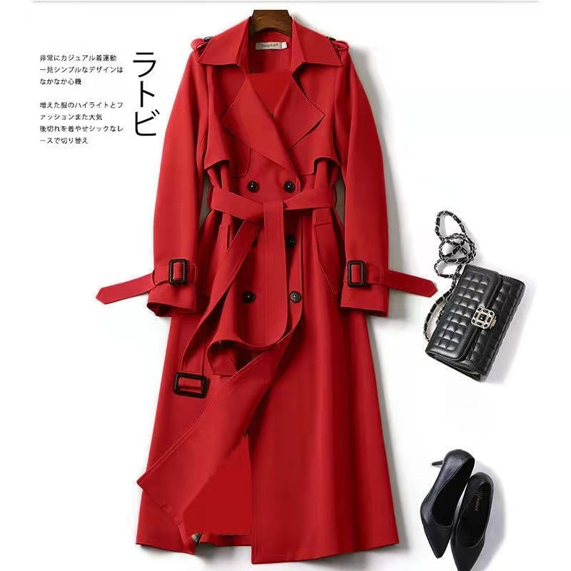 Warmer Damen Trenchcoat Elegant | Drune