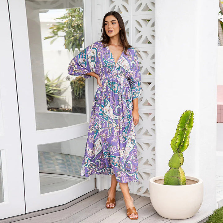 Damen Maxikleid Drune